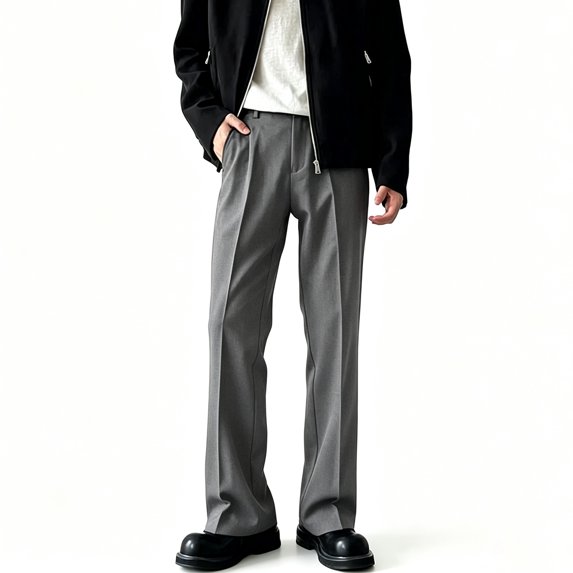 Men Lightweight Flat Front Wrinkle Resistant Stretch Chino Slacks S-XL