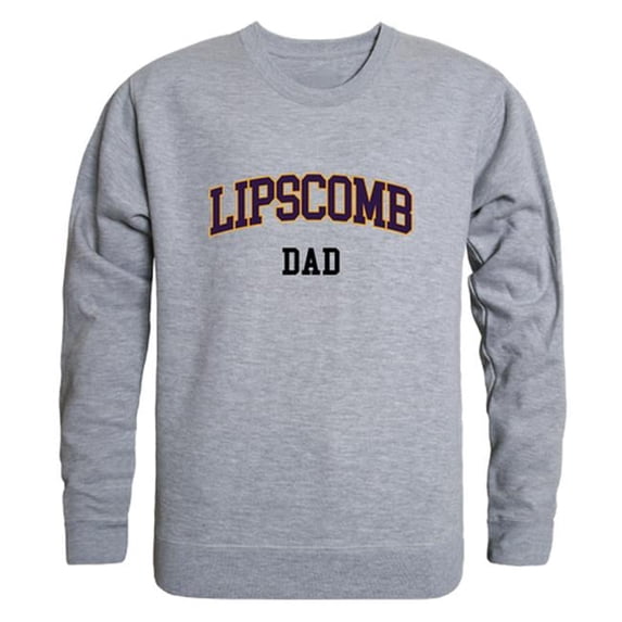 Men Lipscomb Bisons Dad Crewneck Fleece, Heather Grey - Extra Large