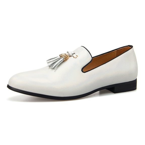 Men Loafers Fashion Loafers Wedding Shoes Loafers for Men Party Shoes,White/04,12 US
