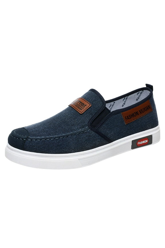 Men Loafers Shoes Suede Comfortable Square-Toe Men Casual Shoes Lace Up Zero Drop Men's Easy Breezy Slip on Loafers Foam-Cushioned Footbed Flex Sole