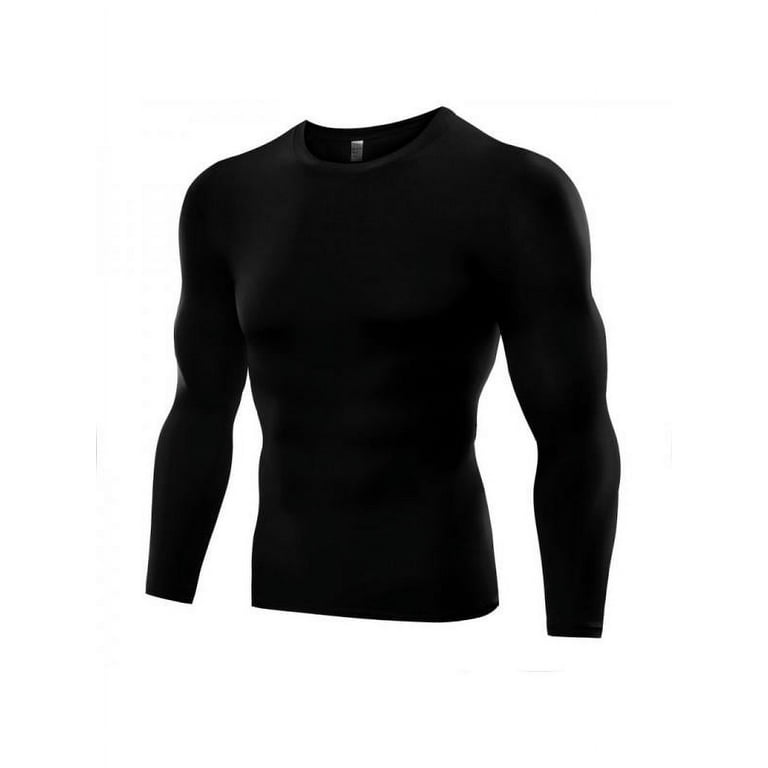 Men Long Sleeve Compression Shirt Starter Compression Shirts Training Workout  Tops 