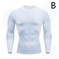 thumbnail image 1 of Men Long Sleeve Compression Sports Blouse Thermal Base Layer T-shirt Tights Tops H1V7, 1 of 9