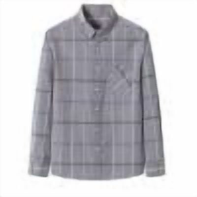 Men Long Sleeve Plaid Poplin Button Down Shirt Loose Fit Western Dress Shirts Casual Flannel Shirt with Pocket