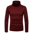 thumbnail image 1 of Men Long Sleeve Pullover High Neck Turtleneck Stretch Slim Basic T Shirt Tee Top, 1 of 5