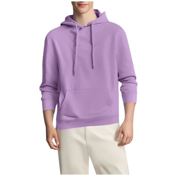 Men Long Sleeve Solid Pockets Hoodie Pullover Sport Sweatshirts