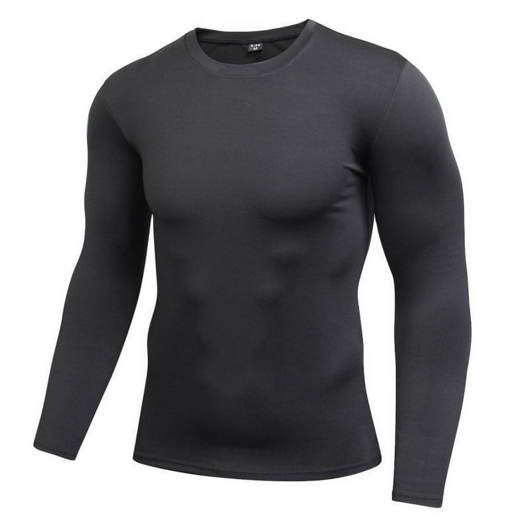 Men Long Sleeve Sports Compression Basketball Running Tops Tight T
