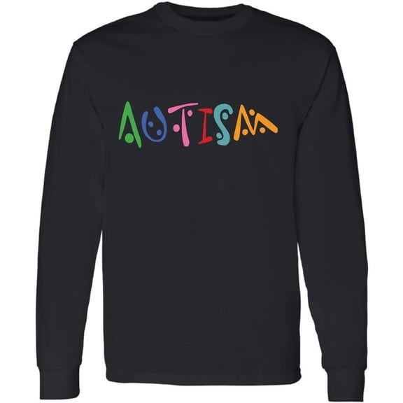 Men Long Sleeve T-Shirt Autism Print Puzzle Autism Awareness Gifts S M L XL 2XL Mens Shirt Graphic Tee
