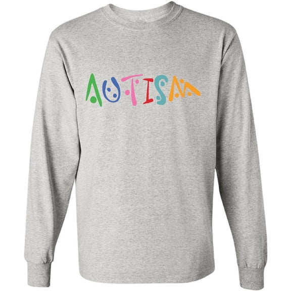 Men Long Sleeve T-Shirt Autism Print Puzzle Autism Awareness Gifts S M L XL 2XL Mens Shirt Graphic Tee