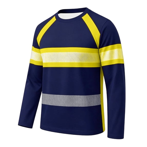Men Long Sleeve Tee Shirts For Outdoor Activities Casual Athletic Pullover Tops Yellow XXXXXL