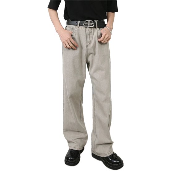 Men Loose Fit Jeans Classic Design Durable Straight Leg Bottoms for Everyday Casual Wear Versatile Performance Ready