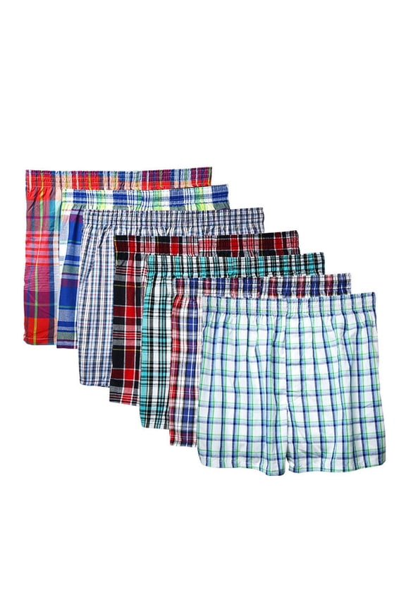 Men Cotton Underwear Boxers Shorts Vintage Sleep Underpants Button Fly Loose Comfortable Homewear Knickers Panties(A pair)