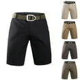 thumbnail image 1 of Men Loose Straight Leg Casual Shorts Cotton Lightweight Beach Fifth Pants Summer Travel Holiday Streetwear | Zenithor,Beige 32, 1 of 3