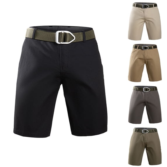 Men Loose Straight Leg Casual Shorts Cotton Lightweight Beach Fifth Pants Summer Travel Holiday Streetwear | Zenithor,Black 35