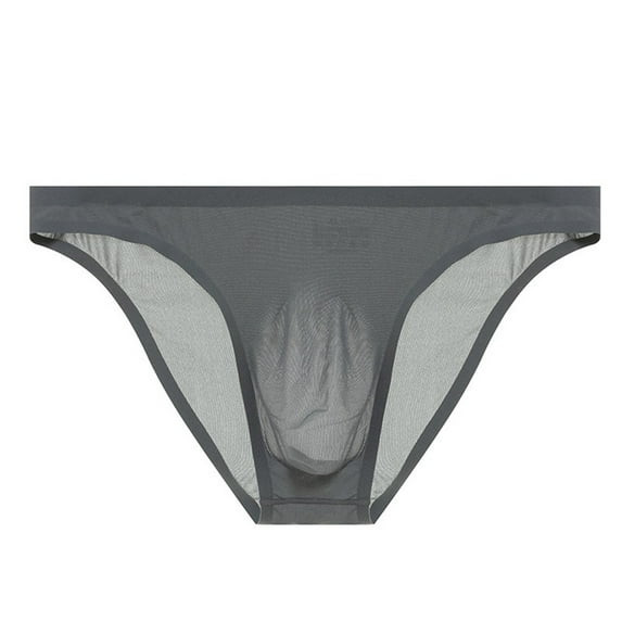Men Low Waist Sexy Briefs Pouch Panties See Through Underwear Sheer Lingerie