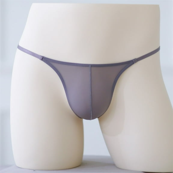 Men Low Waist Sheer See Through Bulge Underwear Briefs Underpants Panties