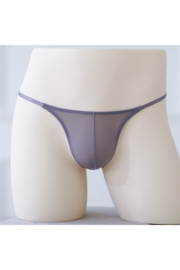 Men Low Waist Sheer See Through Bulge Underwear Briefs Underpants Panties
