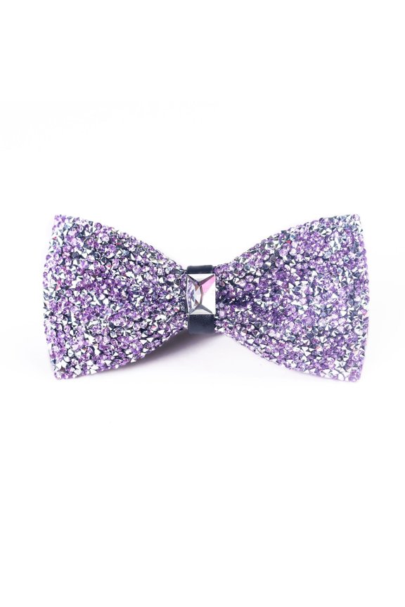 Men Luxury Sparkling Crystal Bowtie Noble Shiny Rhinestone Wedding Party Bow Tie