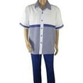 thumbnail image 1 of Men MONTIQUE 2pc Walking Leisure Suit Matching Set Short Sleeves 2212 Purple, 1 of 10