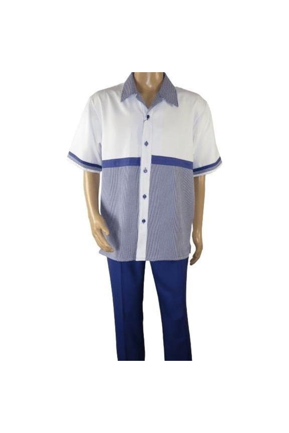 Men MONTIQUE 2pc Walking Leisure Suit Matching Set Short Sleeves 2212 Purple