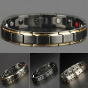 PANGHENG Men Magnetic Health Bracelet Bio Magnetic Anti-fatigue Bracelet Steel Jewelry