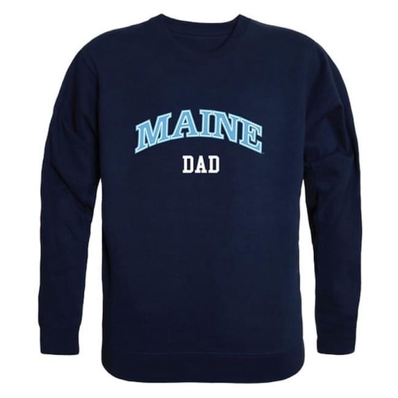 Men Maine Black Bears Dad Crewneck Fleece, Navy - Medium