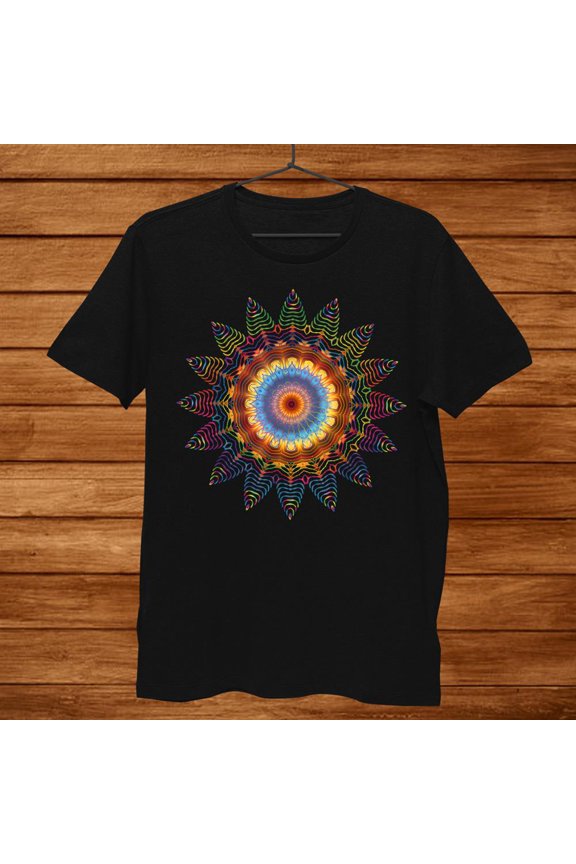 Men Mandala Yoga Mantra Om Graphic Design T-Shirt