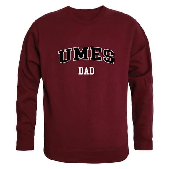 Men Maryland Eastern Shore Hawks Dad Crewneck Fleece, Maroon - 2XL