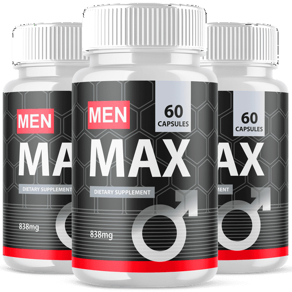 Men Max Advanced Formula Pills All Natural Vitamin Supplement MenMax 180 Capsules