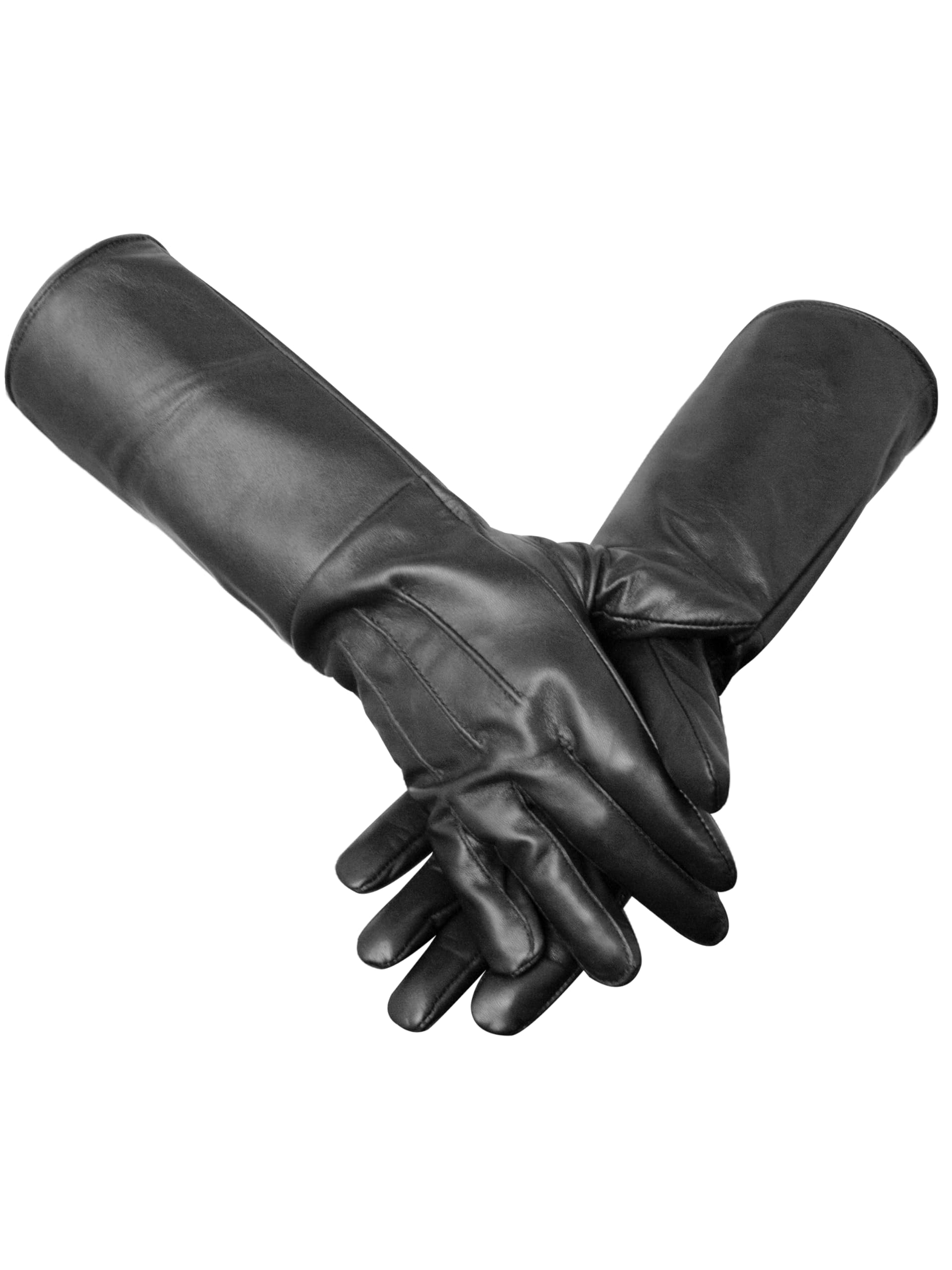 Men Medieval Costume Glove Real Sheepskin Leather Long Swordsman 