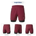 thumbnail image 1 of Sports Men 2 In 1 Running Shorts Quick Drying Breathable Active Training Exercise Jogging Marathon Cycle Shorts, 1 of 7