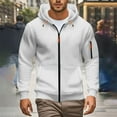 thumbnail image 1 of Men Men's Plus Size Winter Hooded Sweater Zipper Solid Color Casual Fashion Hooded Pockets Long Sleeved Outwear, 1 of 5