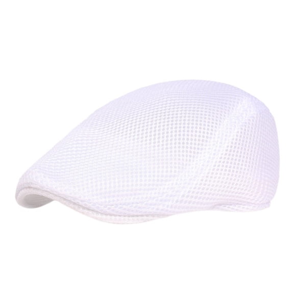 Men Mesh Golf Driving Summer Sun Flat Hat Breathable Cabbie Newsboy Beret Cap