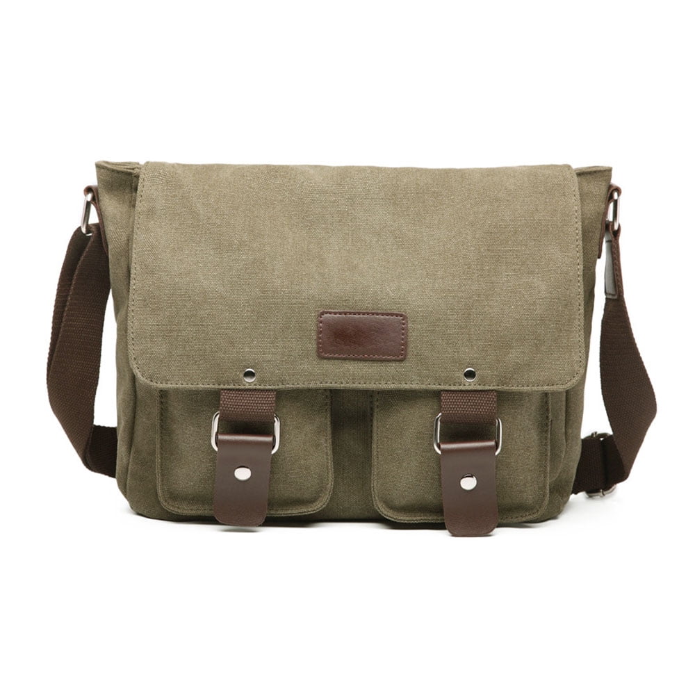 Men Messenger Bag School Shoulder Canvas Vintage Crossbody Military ...