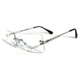 thumbnail image 1 of Men Metal Rimless Anti Blue Clear Lens BIFOCAL Reading Glasses - Computer UV Protection Reader +2.00, 1 of 4