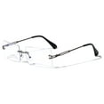 thumbnail image 1 of Men Metal Rimless Anti Blue Clear Lens BIFOCAL Reading Glasses - Computer UV Protection Reader +2.00, 1 of 4