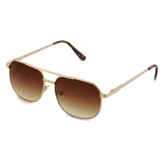 Men Metal Square Aviator Spring Hinge Outdoor Reading Sunglasses - Reader Glasses UV Protection +1.75