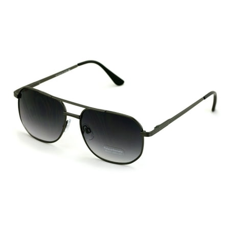 Men Metal Square Aviator Spring Hinge Outdoor Reading Sunglasses - Reader Glasses UV Protection +2.75