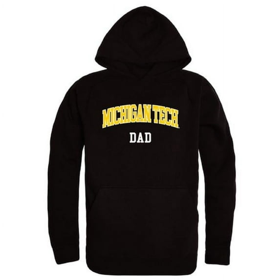 Men Michigan Tech Dad Hoodie, Black - 2XL
