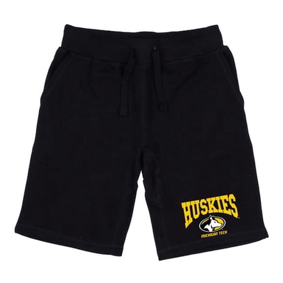 Men Michigan Tech Premium Shorts, Black - Extra Large
