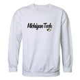 thumbnail image 1 of Men Michigan Tech Script Crew Fleece, White - Small, 1 of 1