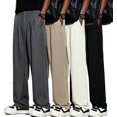 thumbnail image 1 of Men Microfiber Wrinkle Free Pleated Dress Pants Expandable Stretch Waist S-XL（1 piece）, 1 of 7