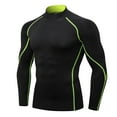 thumbnail image 1 of LANBAOSI Men Mock Turtleneck Compression Shirt Long Sleeve Football Undershirt Male Sports Running Base Layer Workout Tops Size Large, 1 of 7