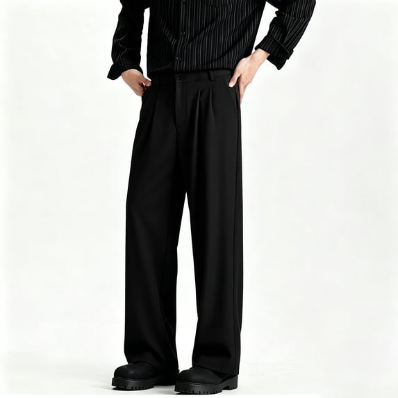 Men Modern Fit Stretch Dress Slacks Flat Front Business Office Pants S-XL