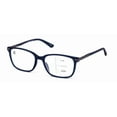 thumbnail image 1 of Men Modern Rectangular Progressive Reading Glasses - Clear Zero Power On Top - No Line Reader - Z119 +1.75, 1 of 4