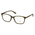 thumbnail image 1 of Men Modern Rectangular Progressive Reading Glasses - Clear Zero Power On Top - No Line Reader - Z119 +2.00, 1 of 4