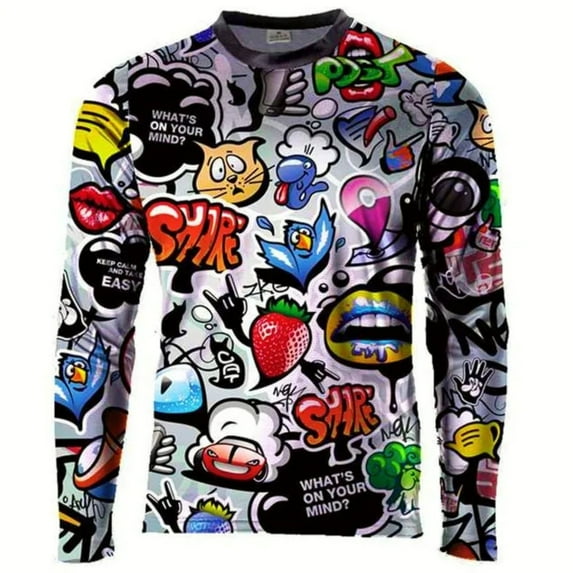 Men Motocross Cycling Jersey Breathable Long Sleeve MTB Shirt For Mountain Biking Downhill Racing