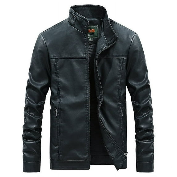 Men Motorcycle Jacket Fashion Biker Leather Jacket Men's Bomber Coat Autumn PU Overcoat