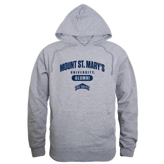Men Mount St. Marys Mountaineers Alumni Hoodie, Heather Grey - Large