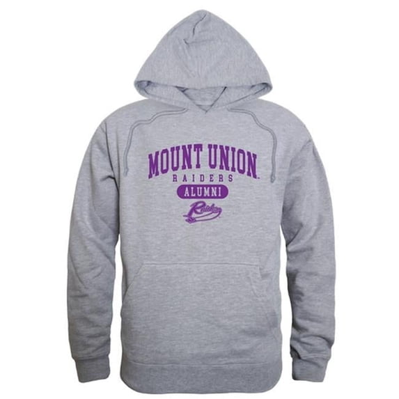 Men Mount Union Raiders Alumni Hoodie, Heather Grey - 2XL