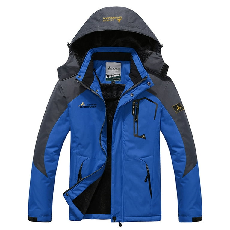 Men Mountain Waterproof Shell Jacket Ski Jacket Windproof Jacket Winter  Warm Jacket for Camping Hiking Skiing